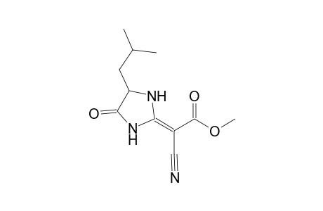(rac)-[methyl 2-cyano-2-{4-oxo-5-(isopropyl)methyl-2-imidazolidinylidene}acetate]