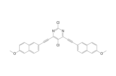 2,5-Dichloro-4,6-bis[(6-methoxynaphthalen-2-yl)ethynyl]pyrimidine