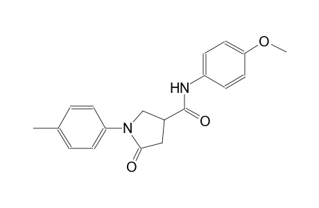N-(4-methoxyphenyl)-1-(4-methylphenyl)-5-oxo-3-pyrrolidinecarboxamide