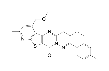 2-Butyl-9-(methoxymethyl)-7-methyl-3-{[(E)-(4-methylphenyl)methylidene]amino}pyrido[3',2':4,5]thieno[3,2-d]pyrimidin-4(3H)-one