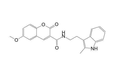 2H-1-benzopyran-3-carboxamide, 6-methoxy-N-[2-(2-methyl-1H-indol-3-yl)ethyl]-2-oxo-