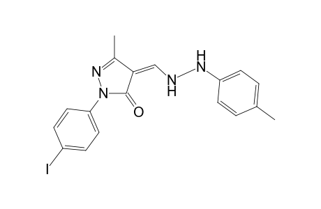 (4Z)-2-(4-iodophenyl)-5-methyl-4-[[(4-methylphenyl)hydrazo]methylidene]-3-pyrazolone