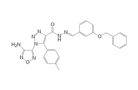 1-(4-amino-1,2,5-oxadiazol-3-yl)-N'-{(E)-[3-(benzyloxy)phenyl]methylidene}-5-(4-methylphenyl)-1H-1,2,3-triazole-4-carbohydrazide