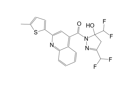 3,5-bis(difluoromethyl)-1-{[2-(5-methyl-2-thienyl)-4-quinolinyl]carbonyl}-4,5-dihydro-1H-pyrazol-5-ol