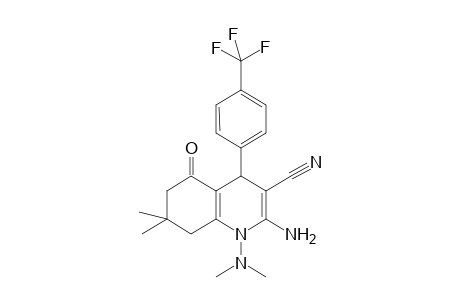 2-Amino-1-(dimethylamino)-5-keto-7,7-dimethyl-4-[4-(trifluoromethyl)phenyl]-6,8-dihydro-4H-quinoline-3-carbonitrile