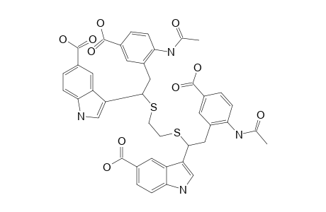 3,3'-[1,1'-[ETHANE-1,2-DIYLBIS-(SULFANEDIYL)]-BIS-[2-(2-ACETAMIDO-5-CARBOXYPHENYL)-ETHANE-1,1-DIYL]]-BIS-(1H-INDOLE-5-CARBOXYLIC-ACID)