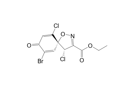 (4.alpha.,5.beta.)-Ethyl 9-bromo-4,6-dichloro-8-oxo-1-oxa-2-azaspiro[4,5]deca-2,6,9-triene-3-carboxylate