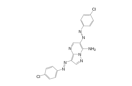 {3',6'-bis[(p-Chlorophenyl)azo]-pyrazolo[1,5-a]pyrimidin-7'-yl]-amine