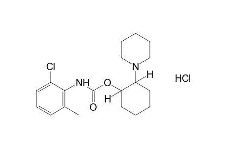trans-2-chloro-6-methylcarbanilic acid, 2-(piperidino)cyclohexyl ester, monohydrochloride