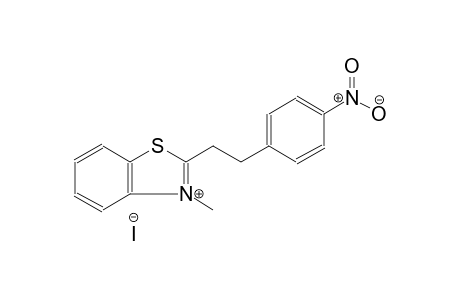 3-methyl-2-[2-(4-nitrophenyl)ethyl]-1,3-benzothiazol-3-ium iodide
