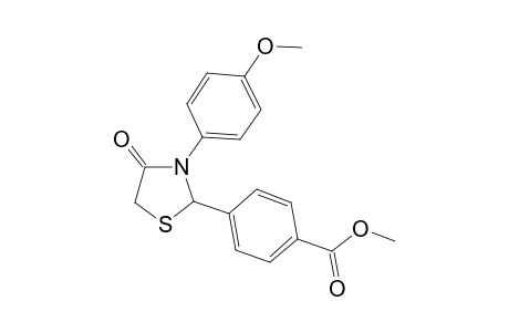 Methyl 4-[3-(4-methoxyphenyl)-4-oxo-1,3-thiazolidin-2-yl]benzoate