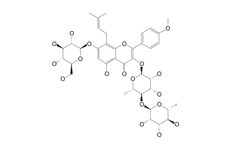 BAOHUOSIDE-VI;ANHYDROICARITIN-3-O-[ALPHA-L-RHAMNOPYRANOSYL-(1->4)-ALPHA-L-RHAMNOPYRANOSYL]-7-O-BETA-D-GLUCOPYRANOSIDE