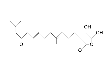 3,4-Dihydroxy-2-(4,8,12-trimethyl-10-oxo-trideca-3,7,11-trienyl).gamma.-butyrolactone