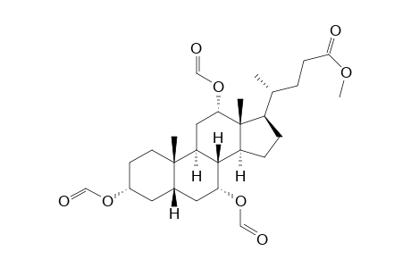 (4R)-4-[(3R,5S,7R,8R,9S,10S,12S,13R,14S,17R)-3,7,12-triformyloxy-10,13-dimethyl-2,3,4,5,6,7,8,9,11,12,14,15,16,17-tetradecahydro-1H-cyclopenta[a]phenanthren-17-yl]pentanoic acid methyl ester