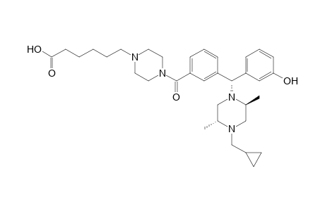 6-(4-{3-[(R)-((2S,5R)-4-Cyclopropylmethyl-2,5-dimethyl-piperazin-1-yl)-(3-hydroxy-phenyl)-methyl]-benzoyl}-piperazin-1-yl)-hexanoic acid