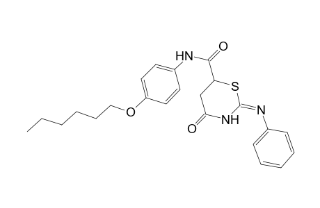 2-Anilino-N-(4-hexoxyphenyl)-4-keto-5,6-dihydro-1,3-thiazine-6-carboxamide