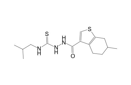 N-isobutyl-2-[(6-methyl-4,5,6,7-tetrahydro-1-benzothien-3-yl)carbonyl]hydrazinecarbothioamide