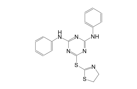 N-[4-anilino-6-(4,5-dihydro-1,3-thiazol-2-ylsulfanyl)-1,3,5-triazin-2-yl]-N-phenylamine