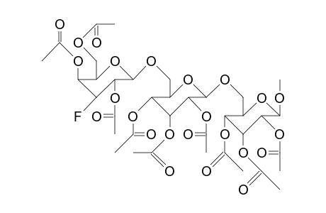 O-2,4,6-Tri-O-acetyl-3-deoxy-3-fluoro-bis(B-D-galactopyranosyl)-methyl-B-D-galactopyranoside hexaacetate