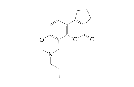 2H-cyclopenta[4,5]pyrano[2,3-f][1,3]benzoxazin-6(7H)-one, 3,4,8,9-tetrahydro-3-propyl-