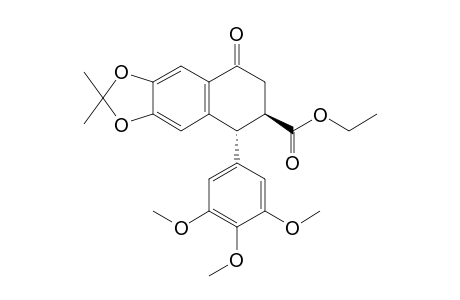 (5R,6R)-2,2-dimethyl-8-oxo-5-(3,4,5-trimethoxyphenyl)-6,7-dihydro-5H-benzo[f][1,3]benzodioxole-6-carboxylic acid ethyl ester