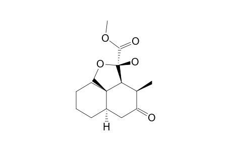 METHYL-(3S*,3AR*4R*,6AR*,10AR*)-3-HYDROXY-4-METHYL-5-OXOPERHYDRONAPHTHO-[1,8A-C]-FURAN-3-CARBOXYALATE
