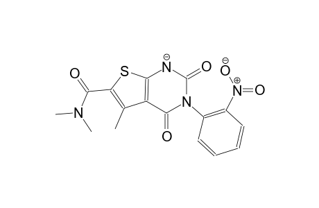 6-(dimethylcarbamoyl)-5-methyl-3-(2-nitrophenyl)-2,4-dioxo-3,4-dihydro-2H-thieno[2,3-d]pyrimidin-1-ide