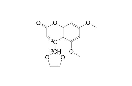 4-(1,3-[2-(13)C]Dioxolan-2-yl)-5,7-dimethoxy[4-(13)C]-1(2H)-benzopyran-2-one