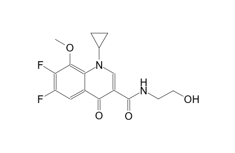 3-quinolinecarboxamide, 1-cyclopropyl-6,7-difluoro-1,4-dihydro-N-(2-hydroxyethyl)-8-methoxy-4-oxo-