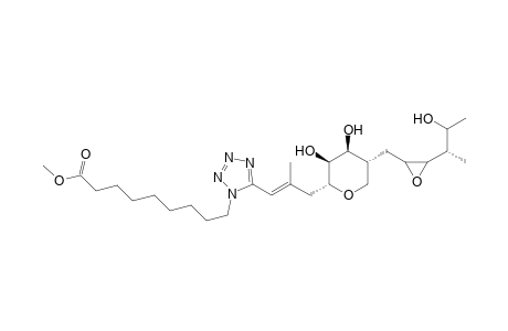 1H-Tetrazole-1-nonanoic acid, 5-[2-methyl-3-[tetrahydro-3,4-dihydroxy-5-[[3-(2-hydroxy-1-methylpropyl)oxiranyl]methyl]-2H-pyran-2-yl]-1-propenyl]-, methyl ester, [2S-[2.alpha.(E),3.beta.,4.beta.,5.alpha.[2R*,3R*(1R*,2R*)]]]-