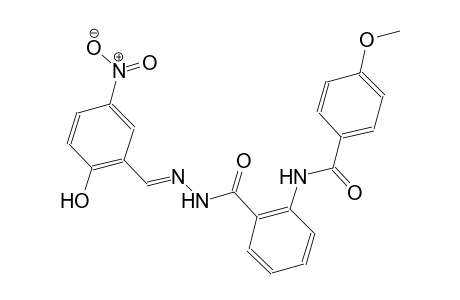 benzoic acid, 2-[(4-methoxybenzoyl)amino]-, 2-[(E)-(2-hydroxy-5-nitrophenyl)methylidene]hydrazide
