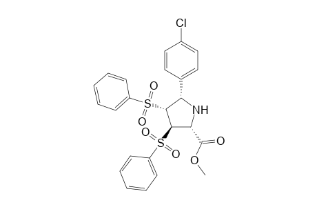 Methyl (2R,3R,4R,5S)-5-(4-chlorophenyl)-3,4-bis(phenylsulfonyl)pyrrolidine-2-carboxylate