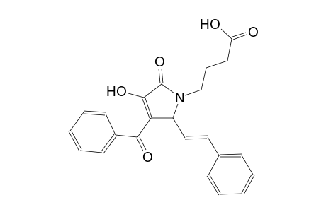 1H-pyrrole-1-butanoic acid, 3-benzoyl-2,5-dihydro-4-hydroxy-5-oxo-2-[(E)-2-phenylethenyl]-