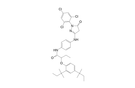 Butanamide, 2-[2,4-bis(1,1-dimethylpropyl)phenoxy]-N-[4-[[4,5-dihydro-5-oxo-1-(2,4,6-trichlorophenyl)-1H-pyrazol-3-yl]amino]phenyl]-