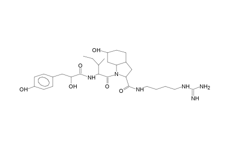 1H-INDOLE-2-CARBOXAMIDE, N-[4-[(AMINOIMINOETHYL)AMINO]BUTYL]OCTAHYDRO-1-[2-[[2-HYDROXY-3-(4-HYDROXYPHENYL)-1-OXOPROPYL]AMINO]-3-METHYL-1-OXOPENTYL]-6-(SULFOOXY)-