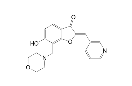 3(2H)-benzofuranone, 6-hydroxy-7-(4-morpholinylmethyl)-2-(3-pyridinylmethylene)-, (2Z)-