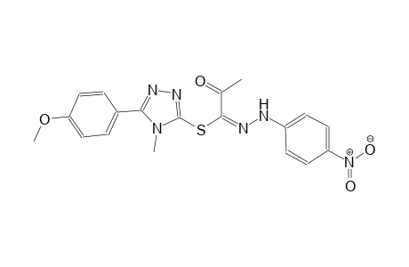 5-(4-methoxyphenyl)-4-methyl-4H-1,2,4-triazol-3-yl (1E)-N-(4-nitrophenyl)-2-oxopropanehydrazonothioate
