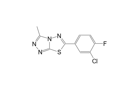 [1,2,4]triazolo[3,4-b][1,3,4]thiadiazole, 6-(3-chloro-4-fluorophenyl)-3-methyl-