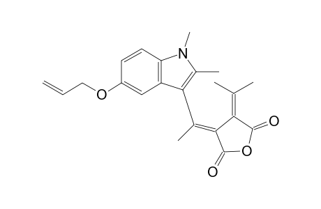 (E)-3-{1-[5-(Allyloxy)-1,2-dimethyl-1H-indol-3-yl]ethylidene}-4-(propan-2-ylidene)dihydrofuran-2,5-dione