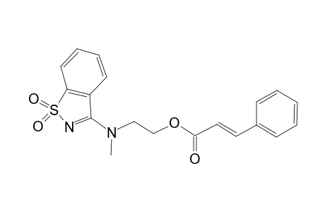 2-[(1,1-Dioxido-1,2-benzisothiazol-3-yl)(methyl)amino]ethyl (2E)-3-phenyl-2-propenoate