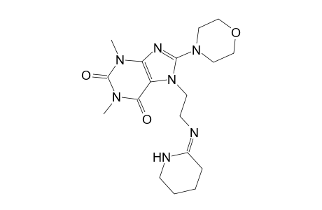 1,3-Dimethyl-8-(4-morpholinyl)-7-{2-[piperidinylideneamino]ethyl}-3,7-dihydro-1H-purine-2,6-dione
