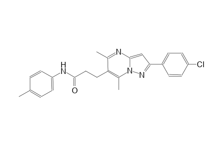 pyrazolo[1,5-a]pyrimidine-6-propanamide, 2-(4-chlorophenyl)-5,7-dimethyl-N-(4-methylphenyl)-