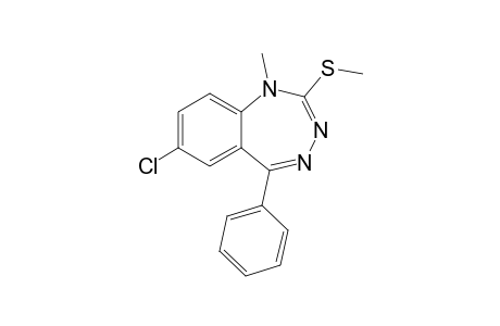 1-Methyl-2-methylthia-4-phenyl-7-chloro-benzo[f]1,3,4-triazacyclohepta-2,4-diene