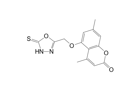 4,7-Dimethyl-5-((5-thioxo-4,5-dihydro-1,3,4-oxadiazol-2-yl) methoxy)-2H-chromen-2-one