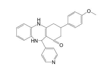 9-(4-Methoxyphenyl)-6-(4-pyridyl)-5,6,8,9,10,11-hexahydrobenzo[b][1,4]benzodiazepin-7-one
