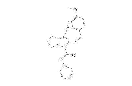 (EZ) 7-Cyano-6-[(4-methoxybenzylidene)amino]-N-phenyl-2,3-dihydro-1H-pyrrolizine-5-carboxamide