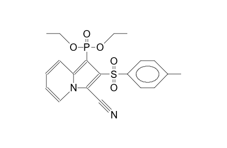 3-Cyano-2-(4-tolylsulfonyl)-indolizin-1-yl-phosphonic acid, diethyl ester