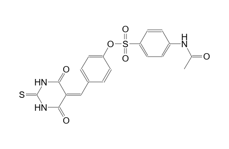 4-[(4,6-dioxo-2-thioxotetrahydro-5(2H)-pyrimidinylidene)methyl]phenyl 4-(acetylamino)benzenesulfonate