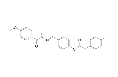 benzeneacetic acid, 4-chloro-, 4-[(E)-[2-(4-methoxybenzoyl)hydrazono]methyl]phenyl ester