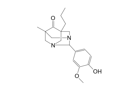 2-(4-hydroxy-3-methoxyphenyl)-5-methyl-7-propyl-1,3-diazatricyclo[3.3.1.1~3,7~]decan-6-one